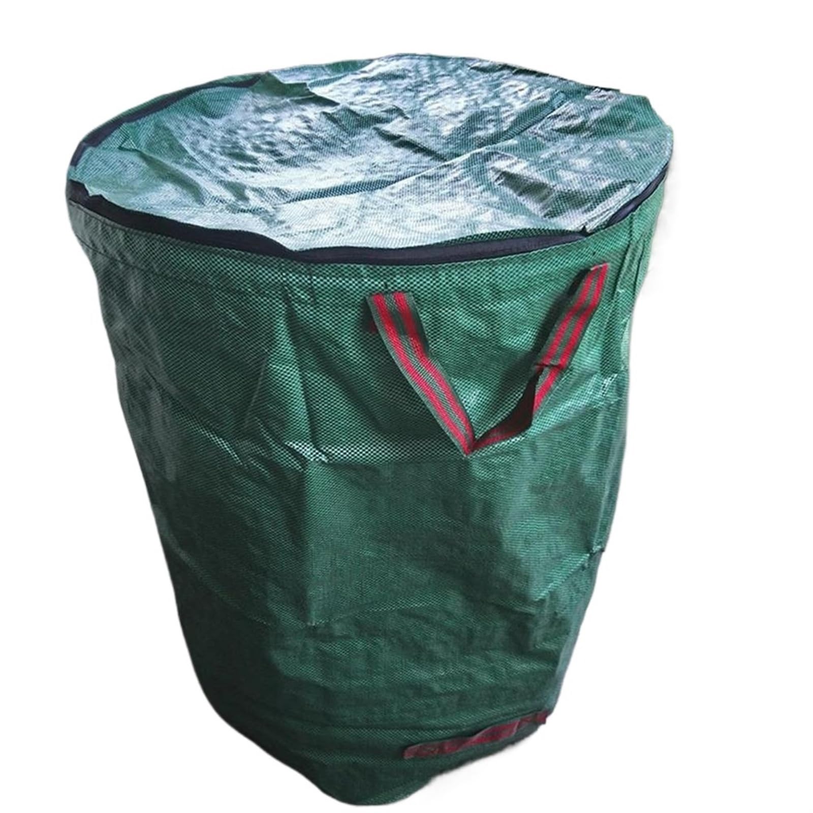 Garden Waste Bag 120L/272L/300L Large Capacity Garden Bag Reusable PP Leaf Sack Trash Can Garbage Waste Collection Container Storage(32 gallons)
