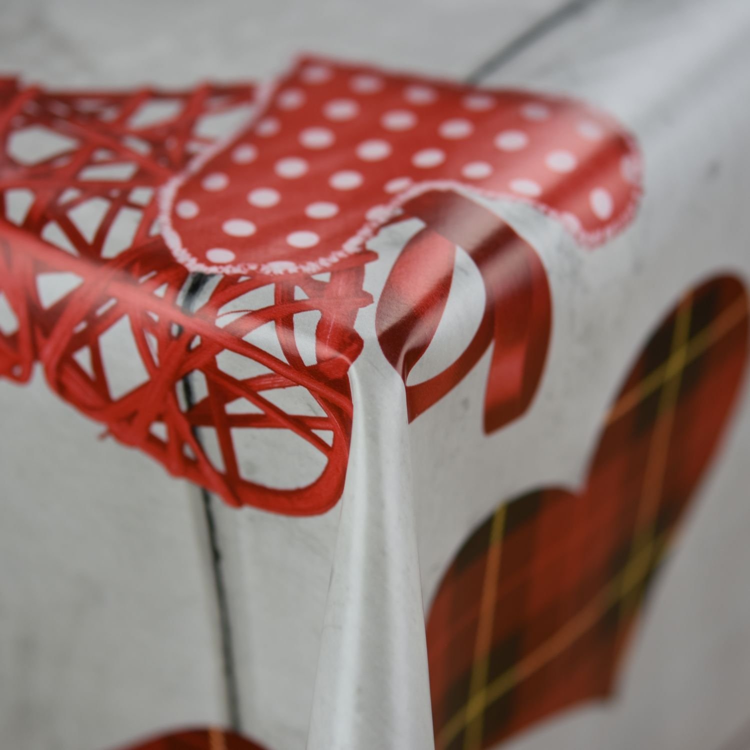 Discover Lifestyle & Fashion Fabrics Red Hearts Design Wipe Clean Pvc Vinyl Tablecloth Cover Protector In Width 140Cm – Sold By The Metre