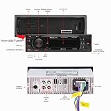 BOSS Audio Systems 625UAB Estéreo de coche DIN único con Bluetooth, sin reproductor de CD y DVD, receptor de radio AM/FM, entrada auxiliar, USB