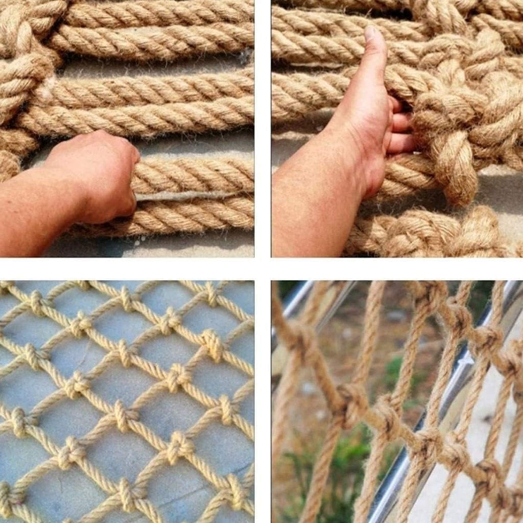 10 ミリメートル/15 センチメートルクライミングネット遊び場安全麻ロープネットヘビーデューティ貨物ロープトラックトレーラーネット