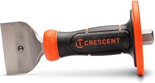 Crescent CBCH30H 3" x 8-1/2" Brick Chisel with Durable Handguard - Heavy-Duty Masonry Tool
