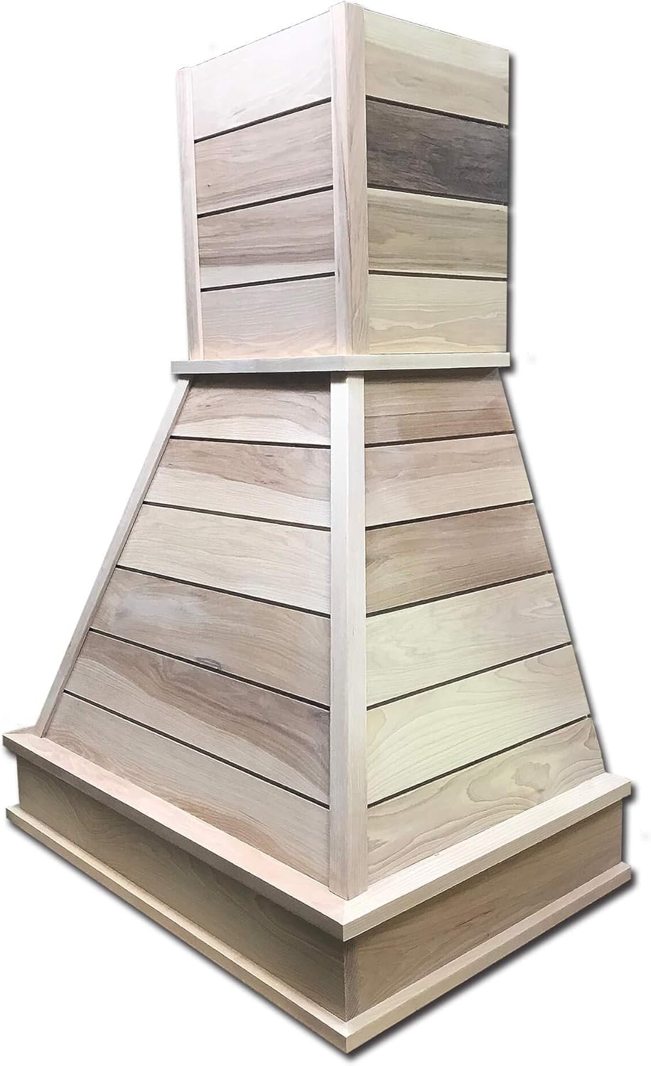 Castlewood Shiplap Chimney Hood (H 42-1/2" | W 31" | D 20-3/8", Alder)