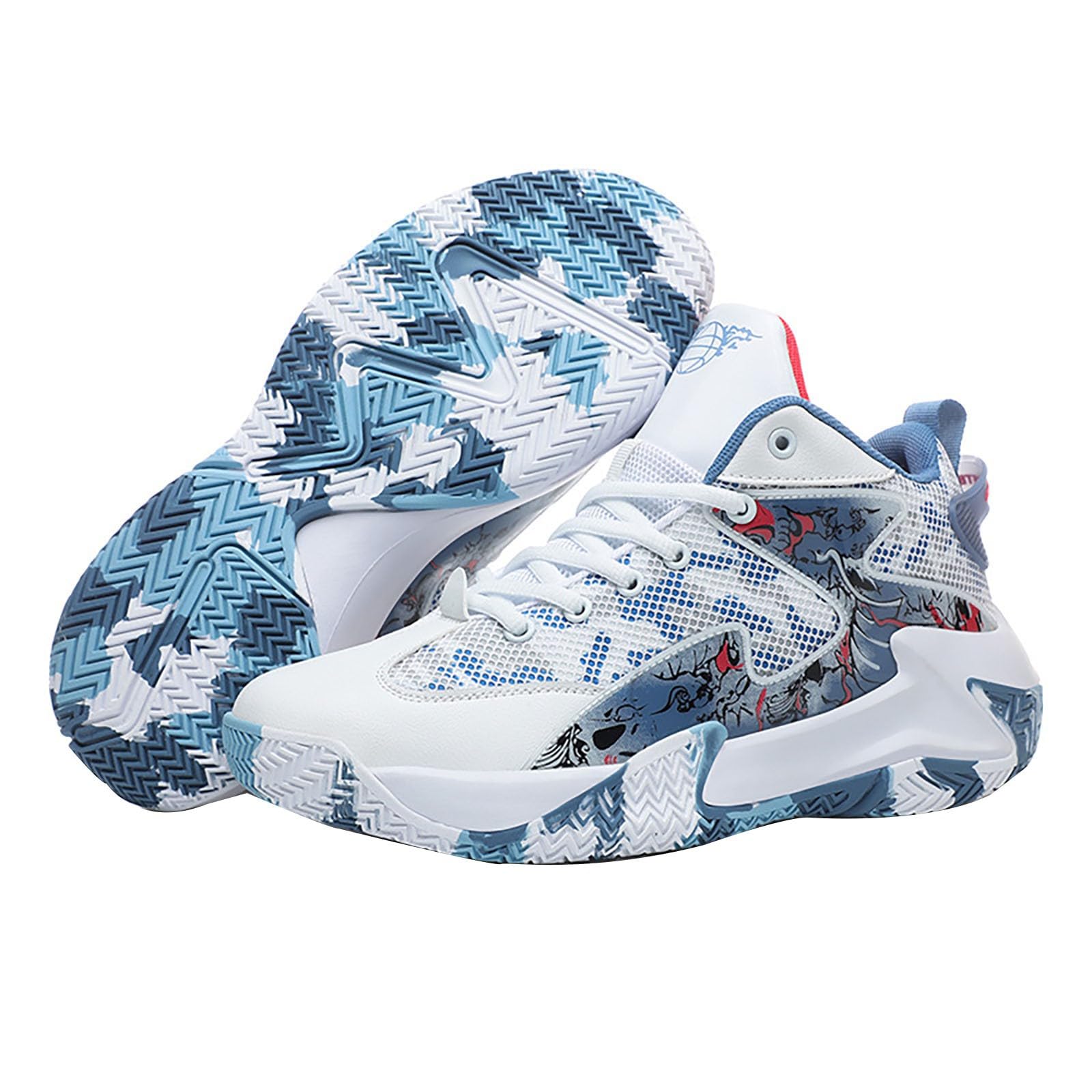 Scarpe da basket per ragazzi, per gare sportive, scarpe da allenamento alla moda per studenti, paio di sneakers versatili per tutti i giorni