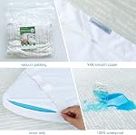 Mattress Topper Cover Protector Queen Size 2 Inch, 100% Waterproof Viscose Cooling Mattress Topper Encasement Zippered with Adjustable Straps, Fit Memory Foam Mattress