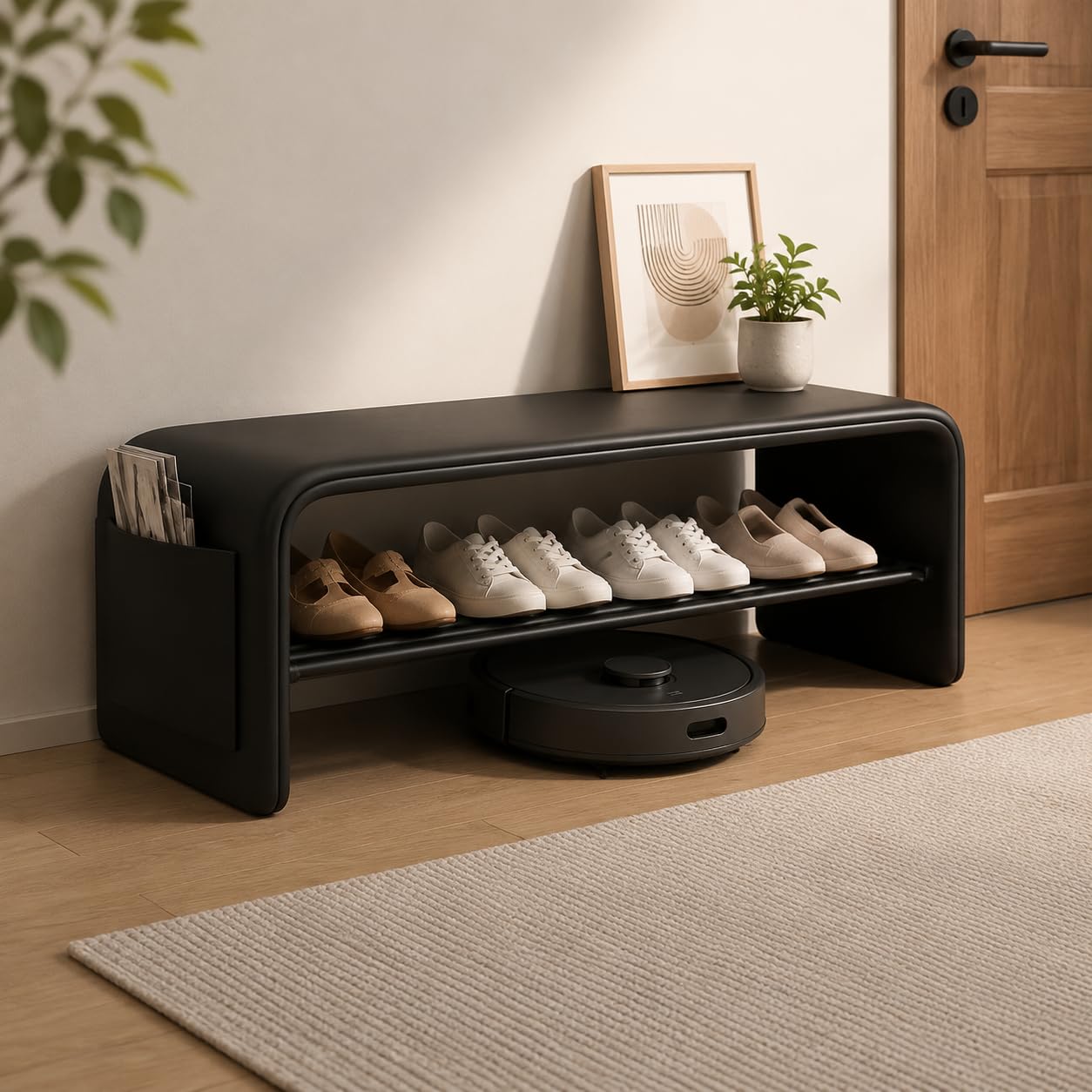 Modern Simple Shoe Changing Stool, Entryway Shoe Bench, Makeup Stool