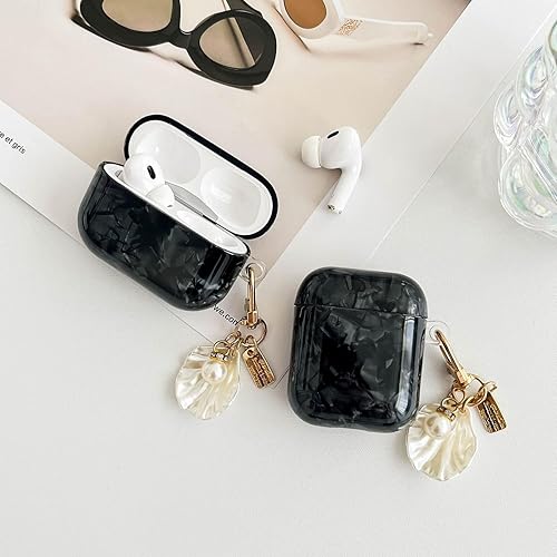 Vista 75 de Funda para AirPod, diseño de mármol, funda protectora portátil con llavero compatible con Apple AirPods, funda de carga 2 y 1, para niñas, mujeres