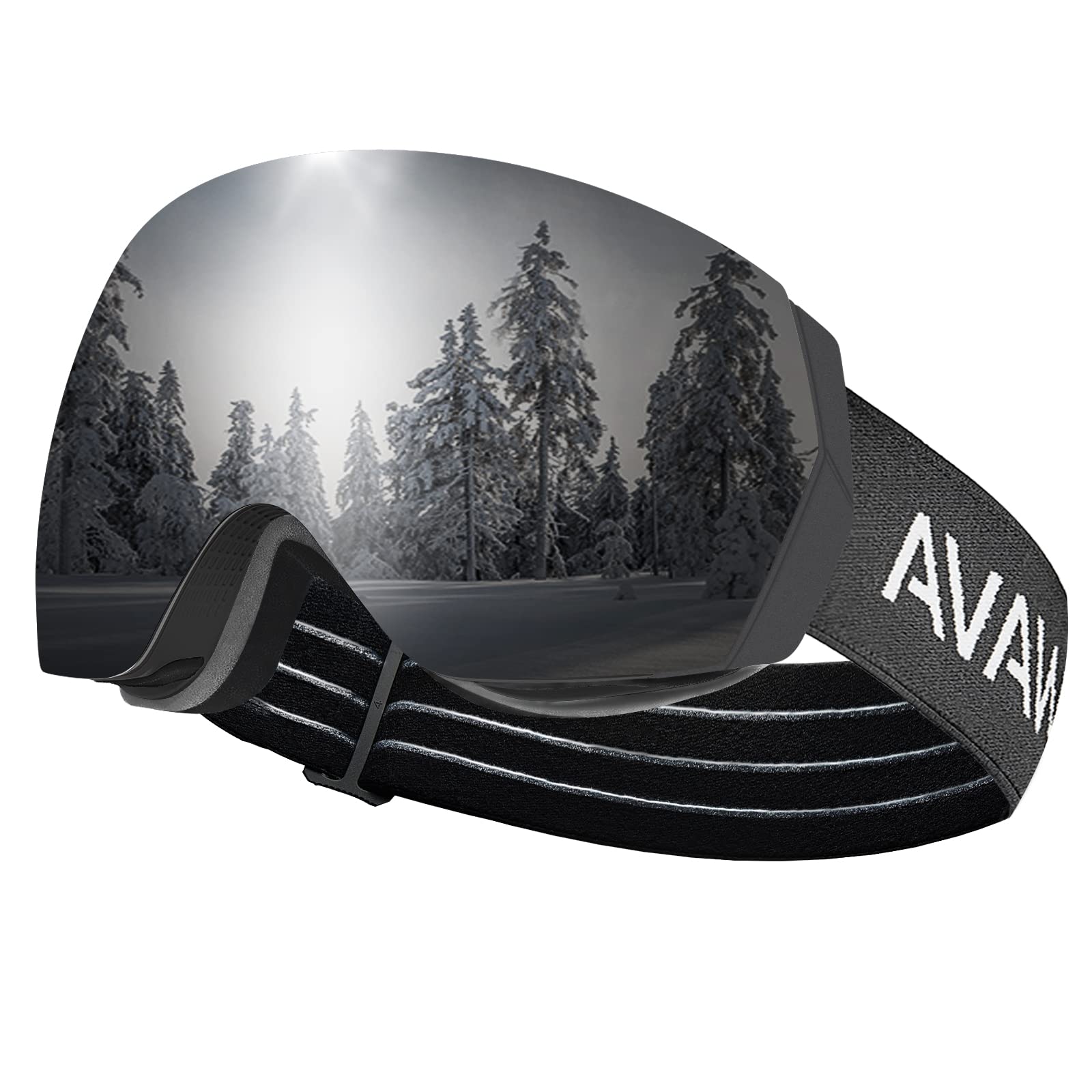 Carfia Lunettes de Ski OTG Femmes Hommes Ski Goggles pour Porteurs de Snowboard Lunettes UV400 Anti-Brouillard