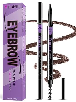 Yfulfill Dark Brown Eyebrow Pencils for Women, Waterproof Eye Brow Pen