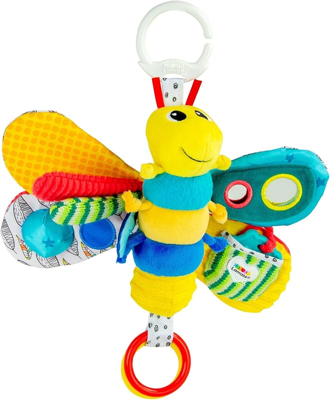 LAMAZE Freddie The Firefly - Clip on Pram and Pushchair Newborn Baby Toy, Sensory Toy for Babies Boys and Girls From 0 - 6 Months