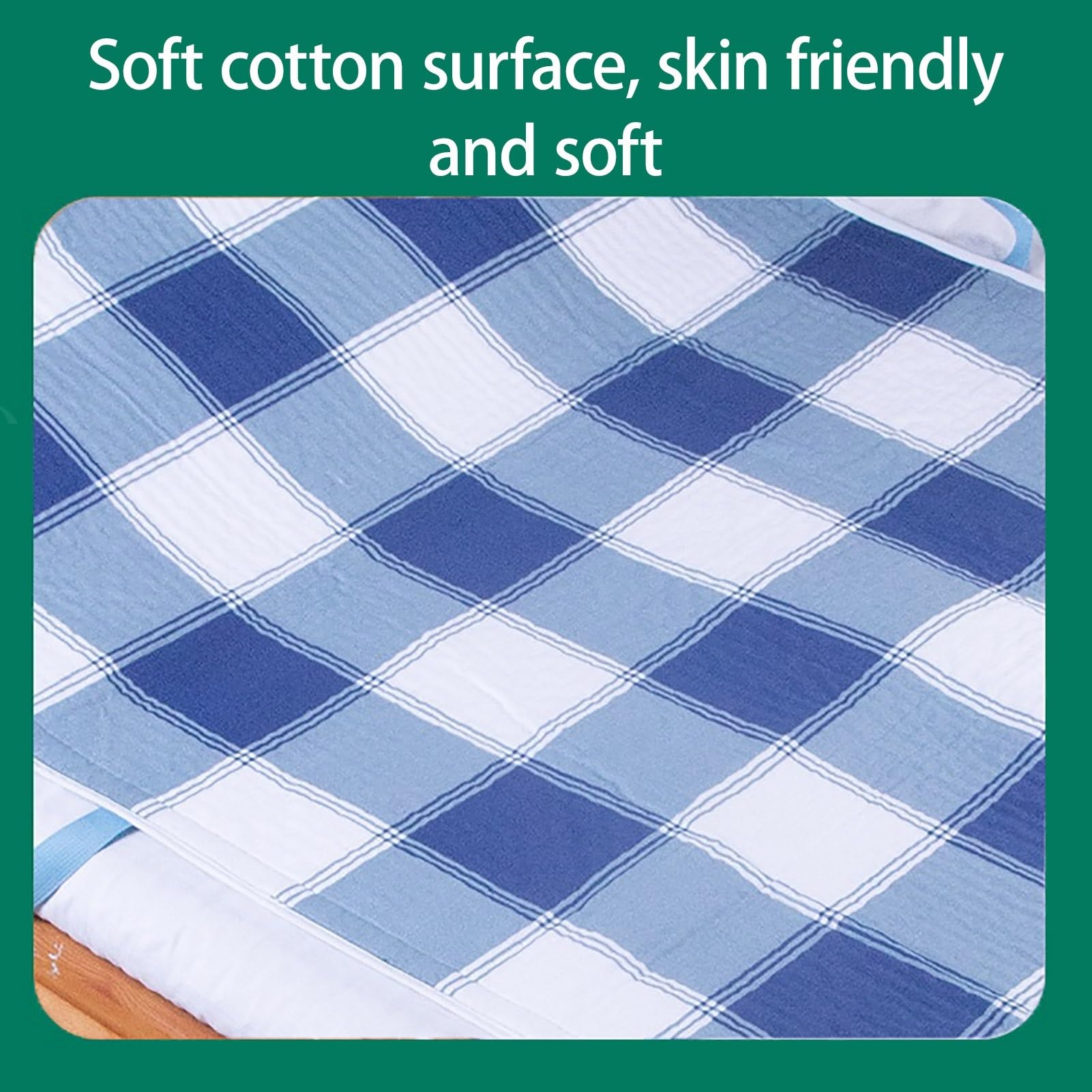 Respetuosas con La Piel Protector Cama Engrosadas Empapadores Cama Adultos Lavables con Asas Reforzadas Empapador Protector de Cama Elevables(L,A)