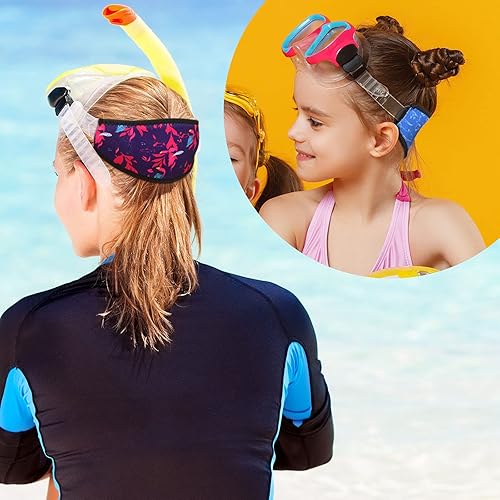 Miniatura 5 de Skylety 3 Pieces Neoprene Mask Straps Cover Diving Mask Straps Neoprene Mask Dive Hair Protector Wrap for Dive and Snorkel Water Sports Masks with