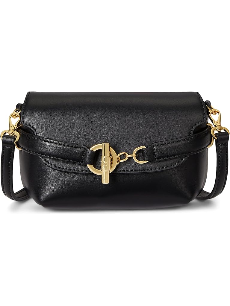 Black Lauren Ralph Lauren Leather Small Blaike Crossbody Bag