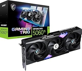 msi GeForce RTX 5060 Ti 8G GAMING TRIO OC - Video Card, 8GB GDDR7 28Gbps/128-bit, PCIe 5.0, TRI FROZR 4 Cooling with 3 × STORMFORCE FAN, RGB, HDMI 2.1b and DisplayPort 2.1b