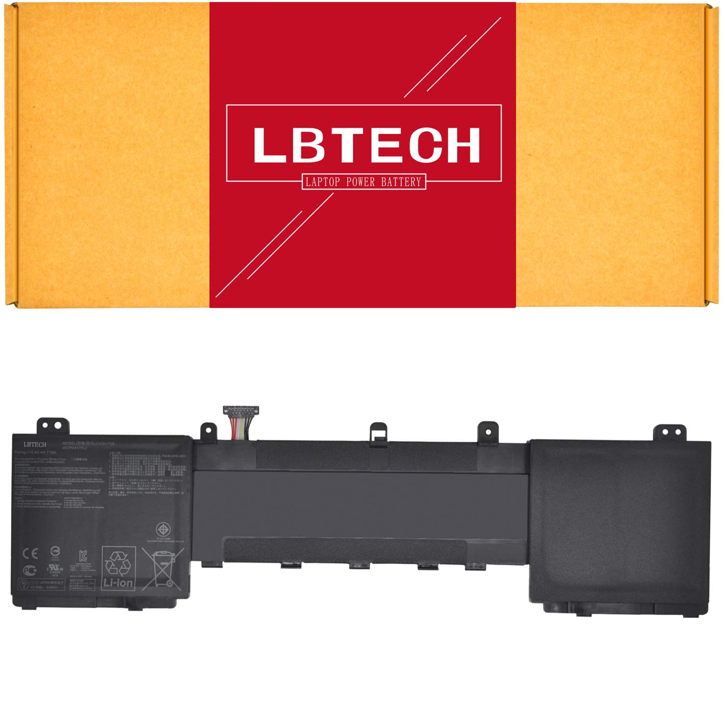LBTECHC42N1728 Battery Replacement for ASUS Zenbook Pro U5500 UX550GDX UX550GE UX550GEX UX550GD Series C42PHCH 0B200-02520100E 15.4V 71Wh