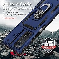 Vista 8 de Funda para Redmi Note 11 Pro 4G5GRedmi Note 11E Pro con protector de pantalla de vidrio templado y cubierta de cámara deslizante, anillo magnético