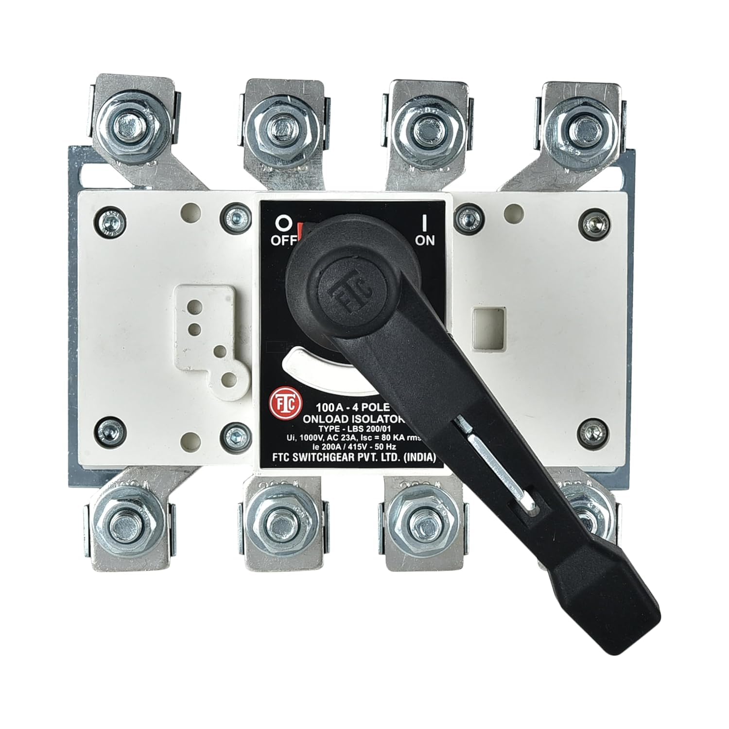 FTC Make load break switches 100Amp 4pole 415V AC open execution, LBS-100/01 1
