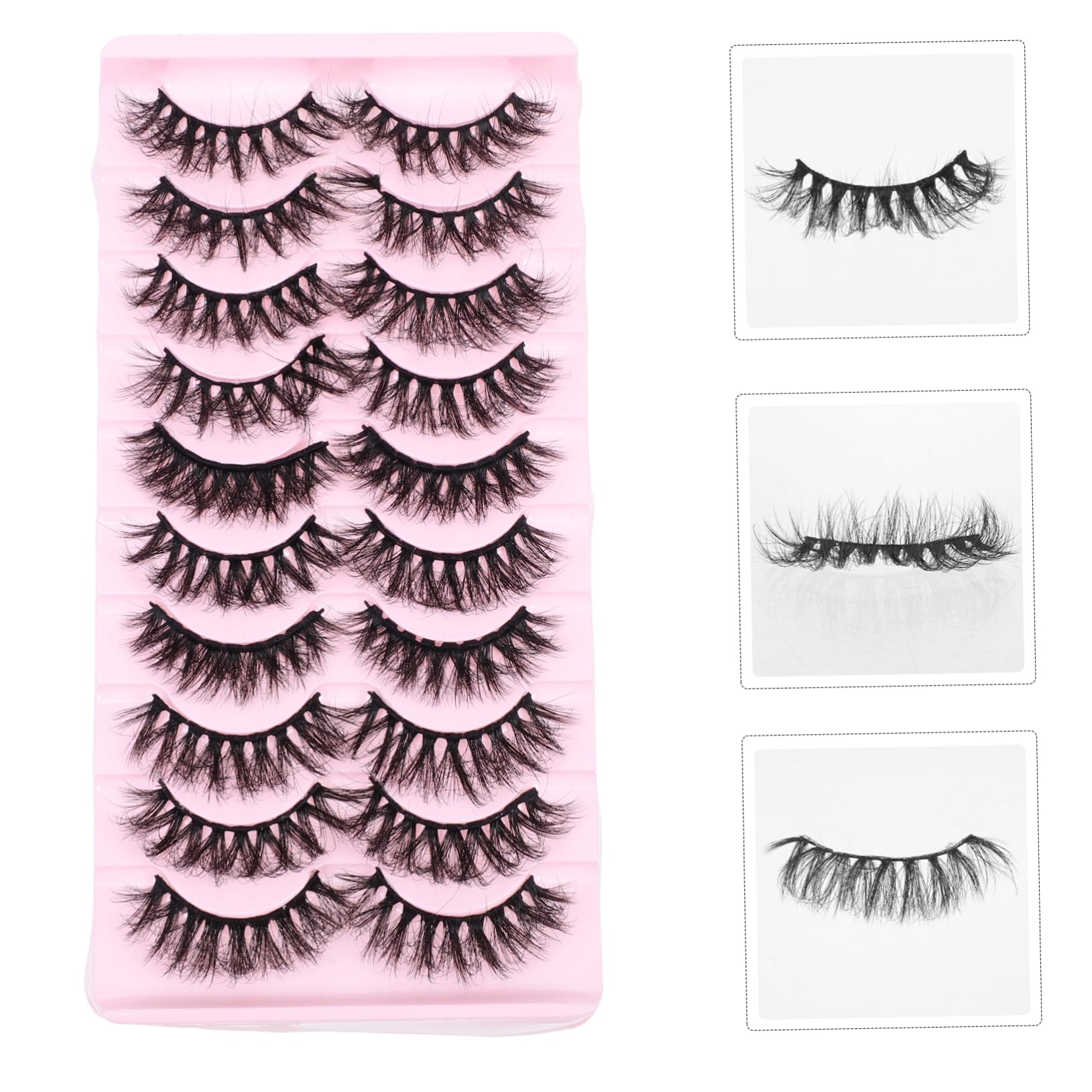 FRCOLOR 4 Set Di Extension Per Ciglia Ciglia Finte Dallaspetto Naturale Ciglia Finte Per Donne Lunghezza Intera 10 Paia*4
