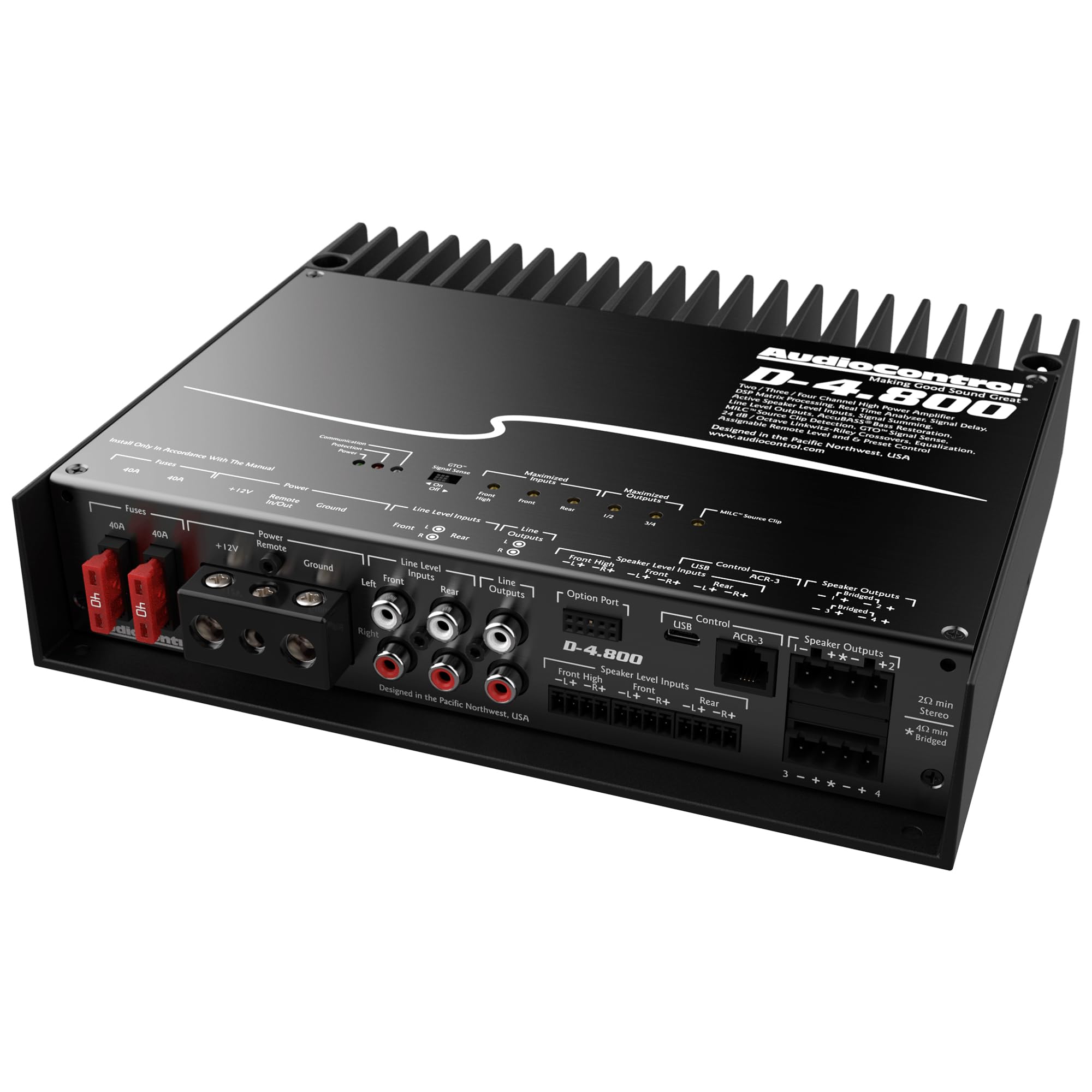 Amazon.com: AudioControl D-4.800 Matrix DSP 800W Class D 2/3/4