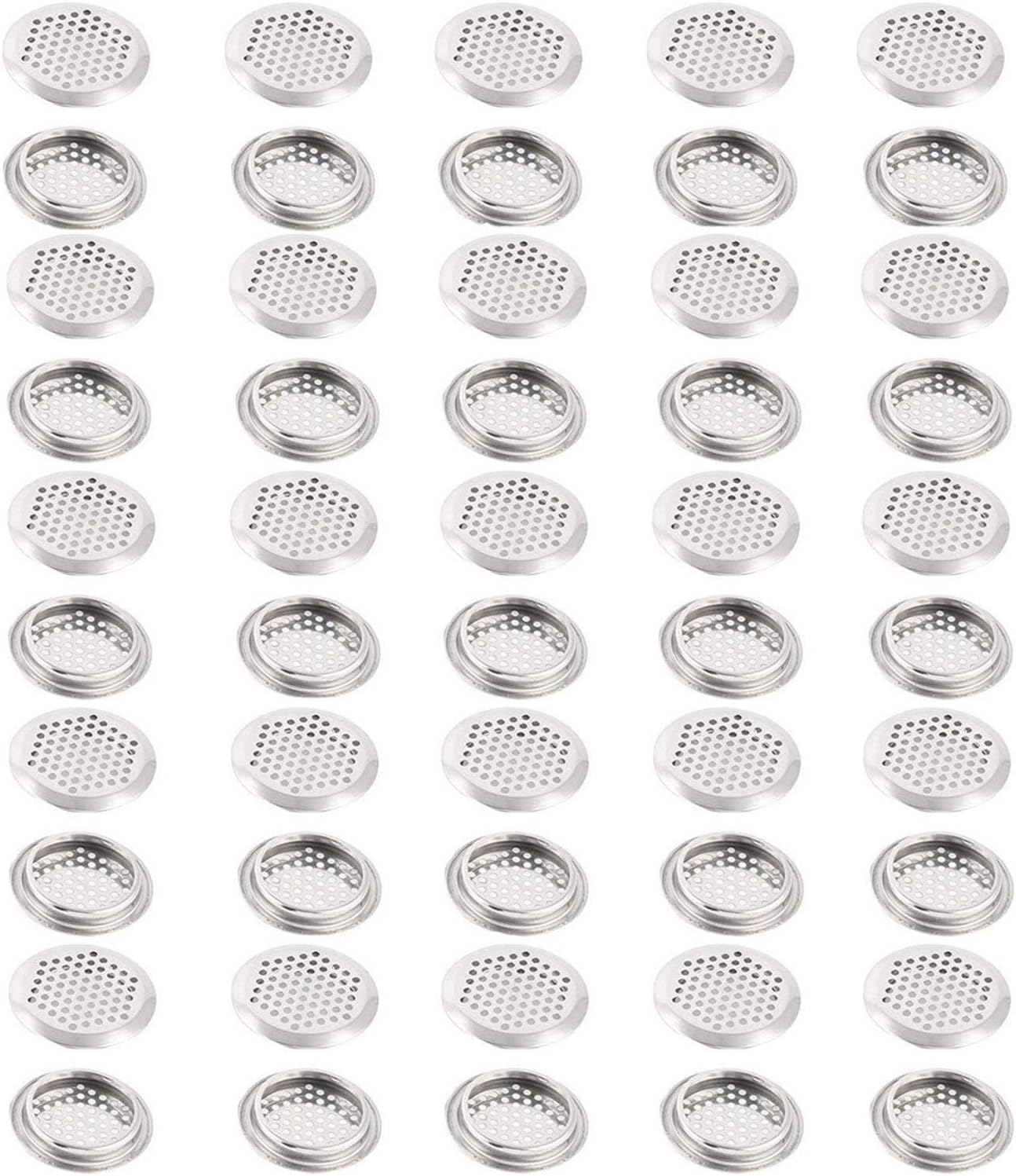 XMHF Stainless Steel Round Mesh Hole Air Vents 53mm/2.1inch Mounting Diameter 50Pcs