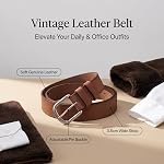 BELTER Leather Belts Mens Belts Leather 100% Full Grain Leather Men Belt Cowboy Jeans Belt for Work,Casual Wear