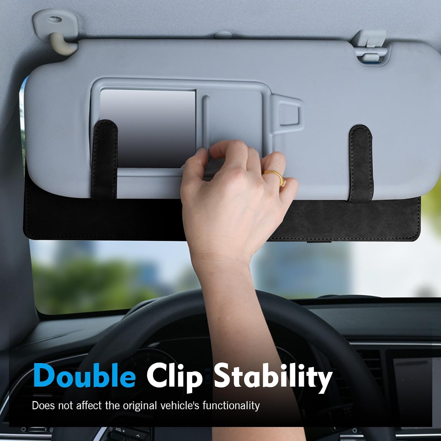 Car Sun Visor Extender, Adjustable Anti-Glare Sunshade Extension Attachment, Clip-On UV Rays Blocker Windshield Sun Blocker, Safe Driving Auto Accessory, Protect Driver Passenger from Sunlight(Black) image 5
