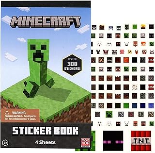 Innovative Designs Minecraft 4 Sheet Sticker Pad, 200+ Stickers