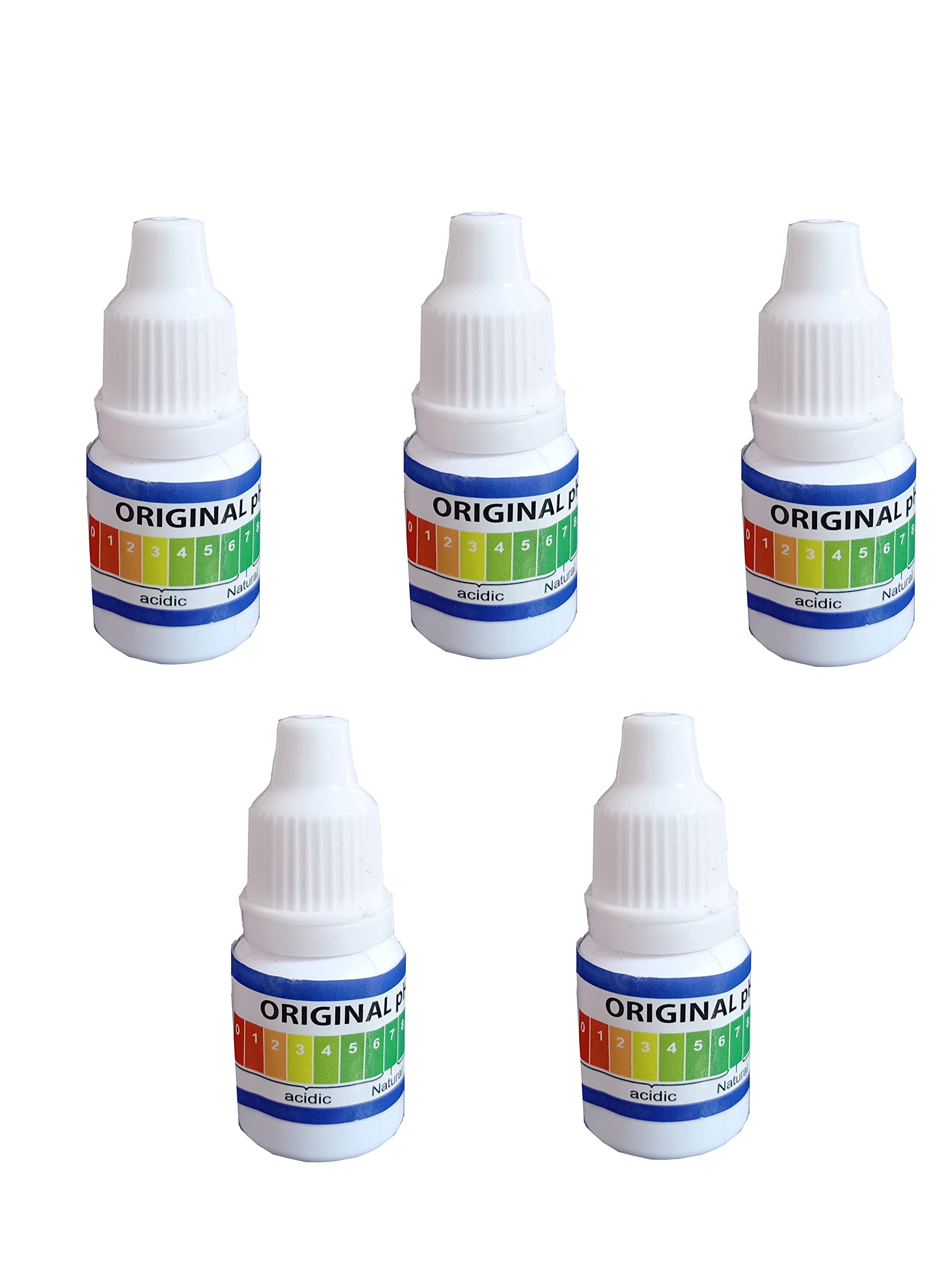 AQUALIQUID RO(Pack Of 5) PH Drop for PH Testing and Alkaline level, for pH Water Testing with pH Color Chart, pH Test Kit, Litmus liquid (5Pcs Bottle)
