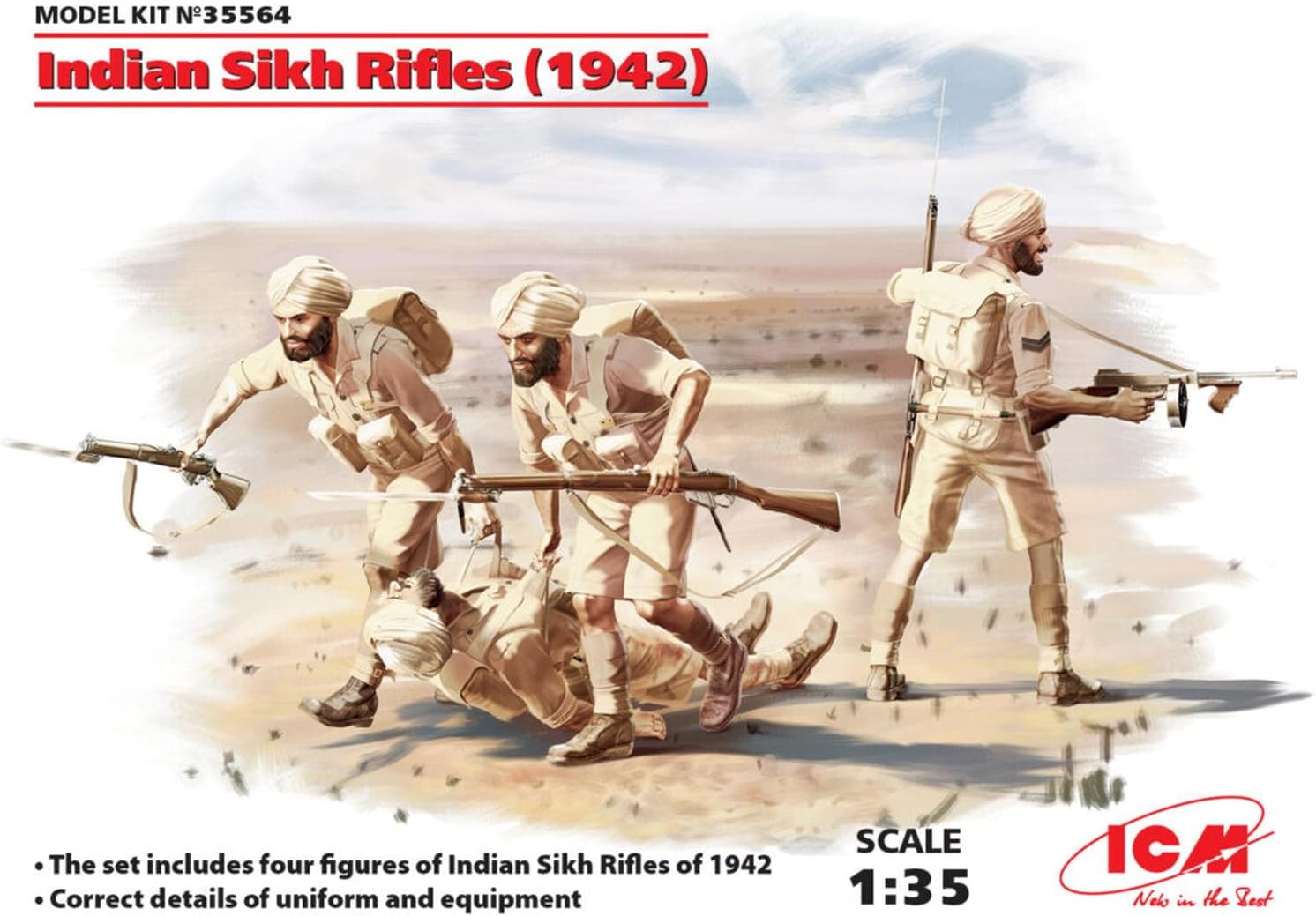 ICM Models Indian Sikh Rifles 1942 Model Kit (1/35 Scale)