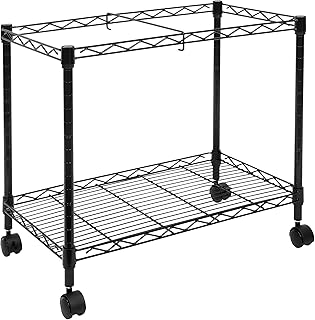 Mount-It! Rolling File Cart with Locking Casters, Mobile Filing Cabinet for Letter and Legal Size Folders, Commercial Grade Steel with Storage Shelf, Fits Under Desk, Black | 23" W x 13.5" D x 20" H