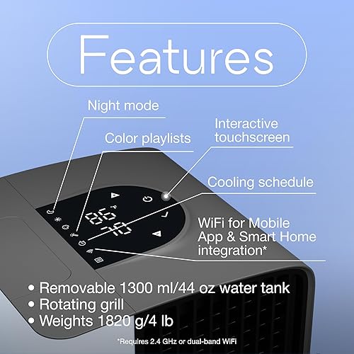 Miniatura 4 de Ventilador de refrigeración para escritorio y campamento - Aire acondicionado portátil - Ventilador de hielo pequeño para tienda de campaña - Mini