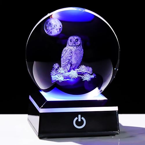 Miniatura 24 de Figura de tortuga marina de bola de cristal 3D con base LED Láser Regalos de tortuga marina para mujeres y hombres en Navidad y cumpleaños Bola