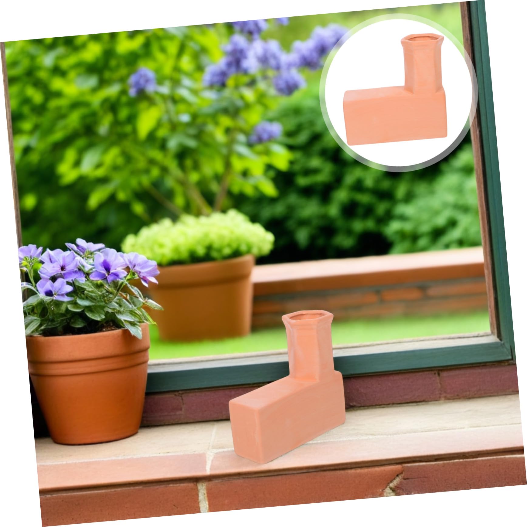 TOYANDONA Punte di Irrigazione Automatiche per Piante in Terracotta Marrone | Confezione da 1 Coppia, per Giardinaggio e Uso Esterno, Controllo Preciso Dell'acqua