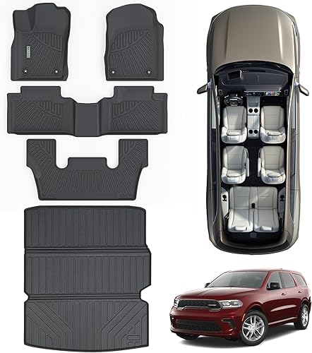 Miniatura 7 de WAYIDSS Alfombrillas y tapete para maletero para Chevrolet Tahoe 2021-2024 (solo se adapta a 7 asientos) con asientos de cubo de segunda filaGMC