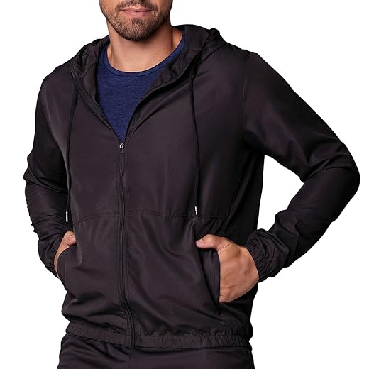 Jaqueta Corta Vento Masculina Selene Capuz e Bolso Esportiva