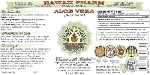 Miniatura 2 de Extracto líquido sin alcohol de aloe, Aloe (Aloe Ferox) Suplemento herbario de glicerita de hojas secas de 2 onzas