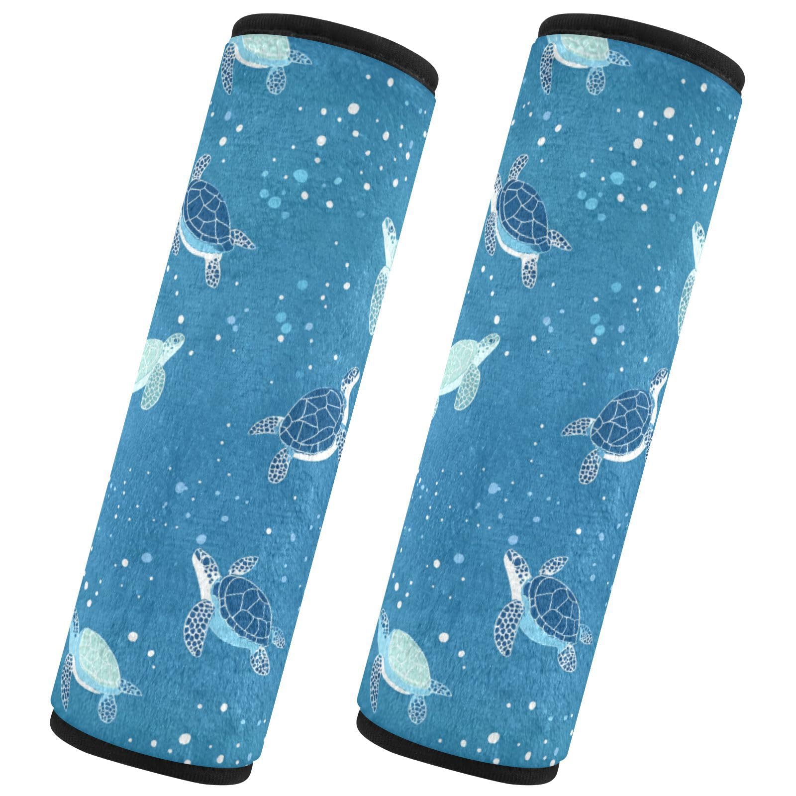Seat Belt Covers 2 Pack Turtles Car Seat Strap Covers Super Soft Cute Car Seat Neck Cover for Boys Girls Adults Babies M
