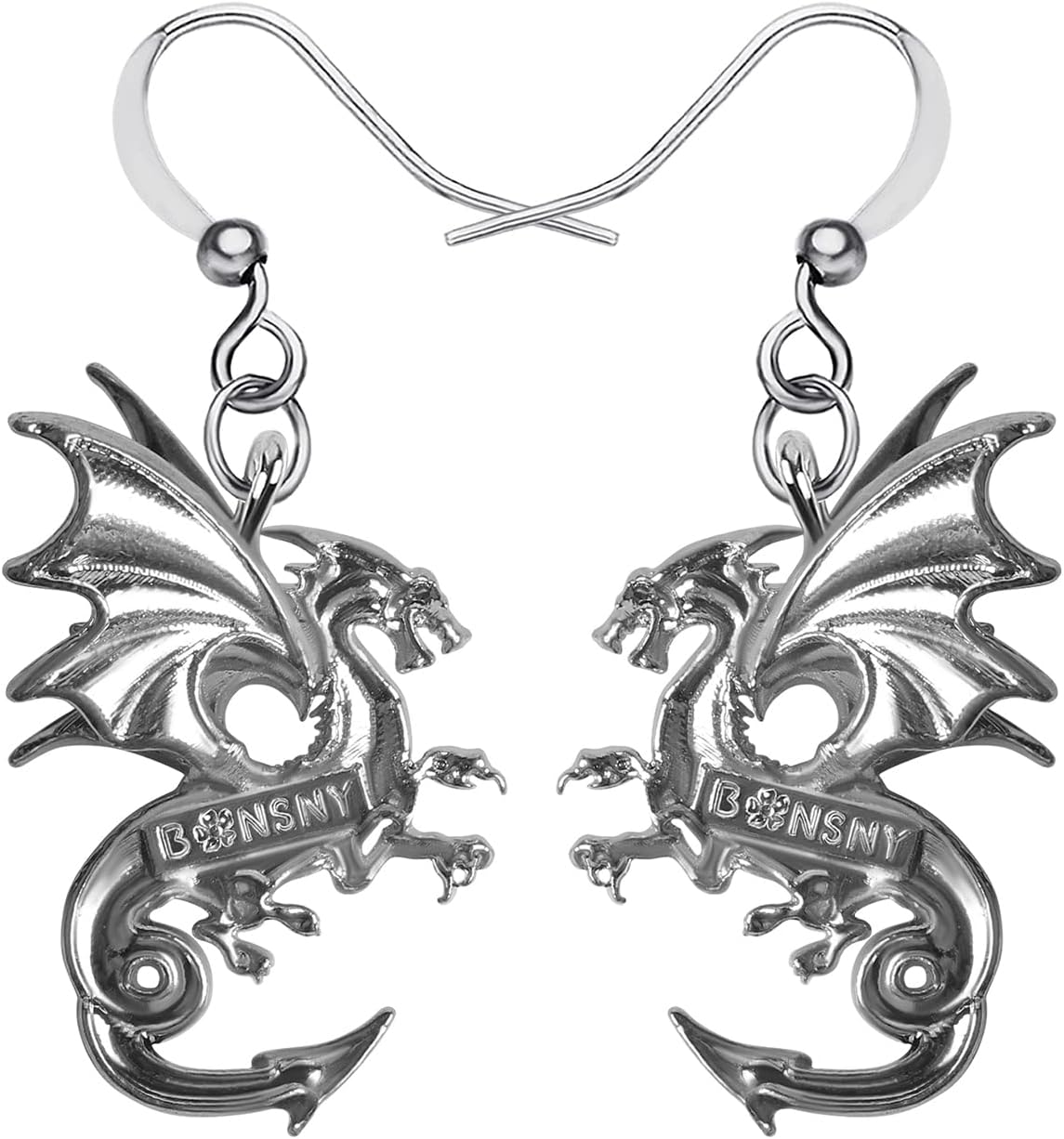 Enamel Alloy Dragon Earrings Fantasy Dinosaur Drop Dangle Fashion Jewelry For Women Charm Gift - Image 5