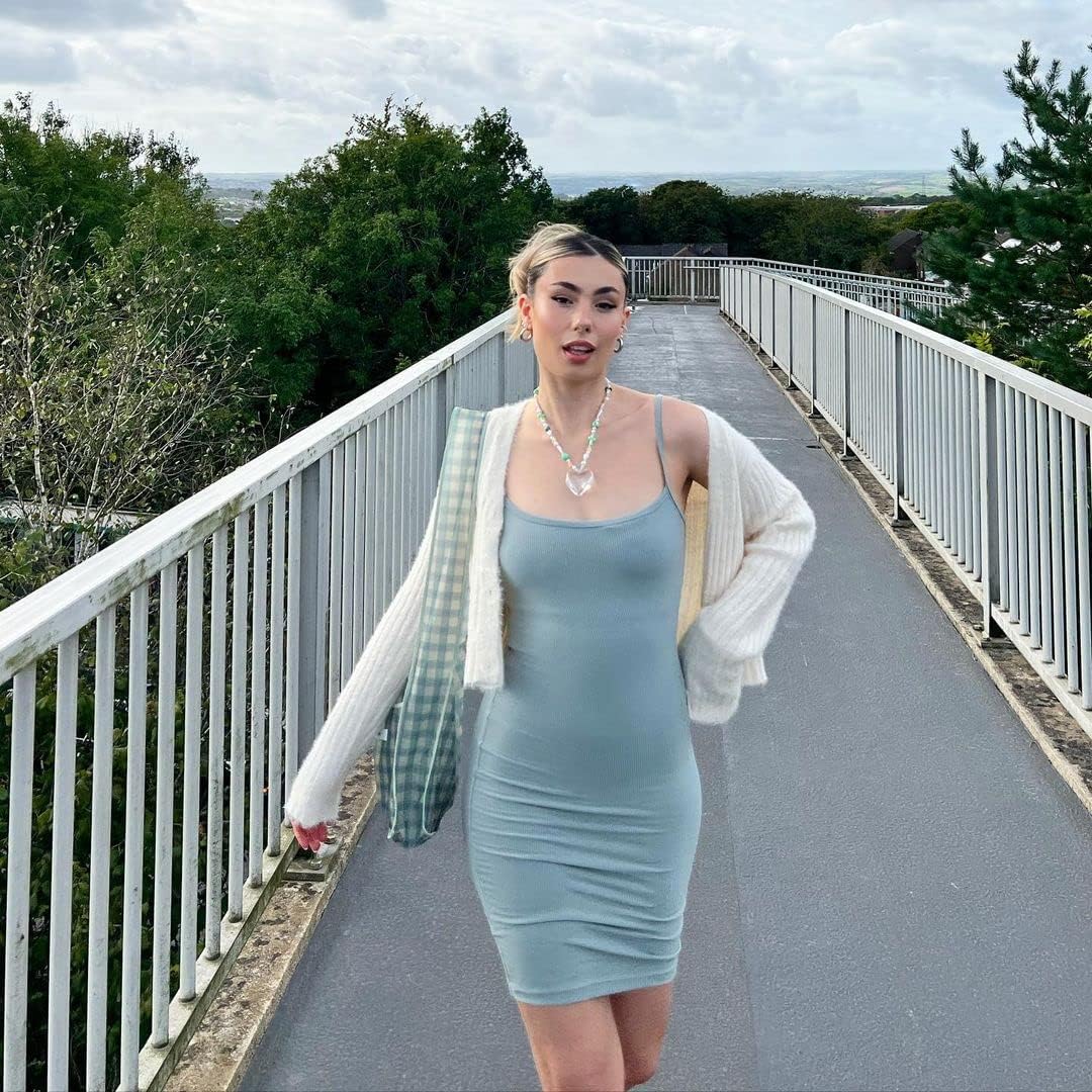 Popilush Summer Dresses for Women 2025 - Club Dress Cocktail Shapewear Mini Dress Spaghetti Straps Dinner Date Night Bodycon - Image 2