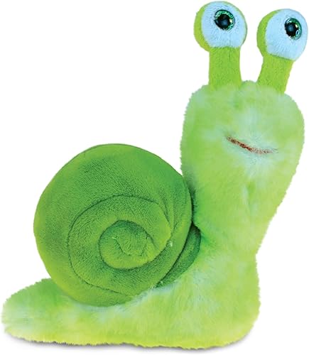 DolliBu - Caracol de peluche de caracol de peluche suave y abrazable caracol verde adorable juguete de peluche de caracol de tierra lindo regalo de