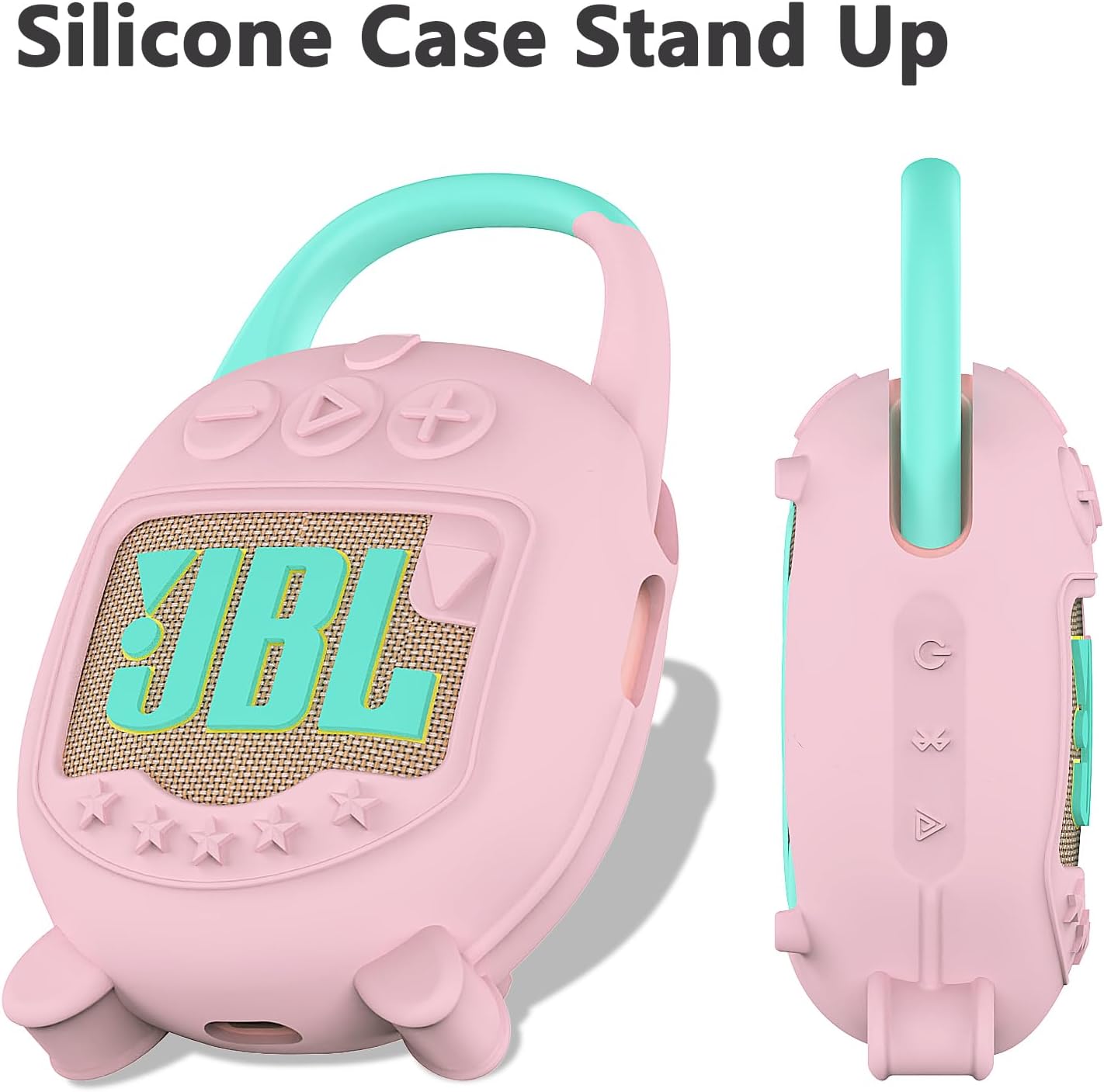 Silicone Cover and Hard Carrying Case for JBL Clip 5 Portable Bluetooth Speaker, Protective Storage Bag Holder for JBL Clip 5 Speaker Accessories (Pink) - Image 6