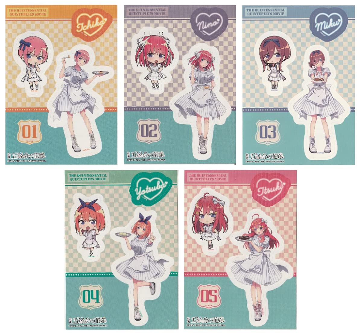 Amazon | 五等分の花嫁 ステッカー 全5種類 (各1) 5枚 セット