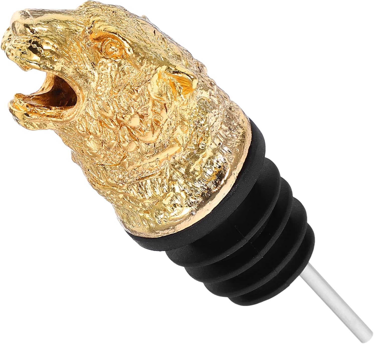 Zerodeko Tiger Head Wine Pourer Aerator Spout for Alcohol Lovers Unique Decor for Dinner Parties