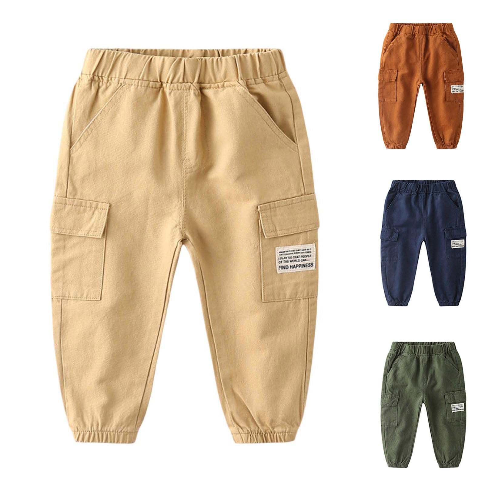 Genérico Pantalones Chandal Niño Pantalones Cargo Informales para Niños Pequeños Ligeros y Duraderos Ideales para Temporada de Verano y Primafera en Exteriores Escuela o Recreo