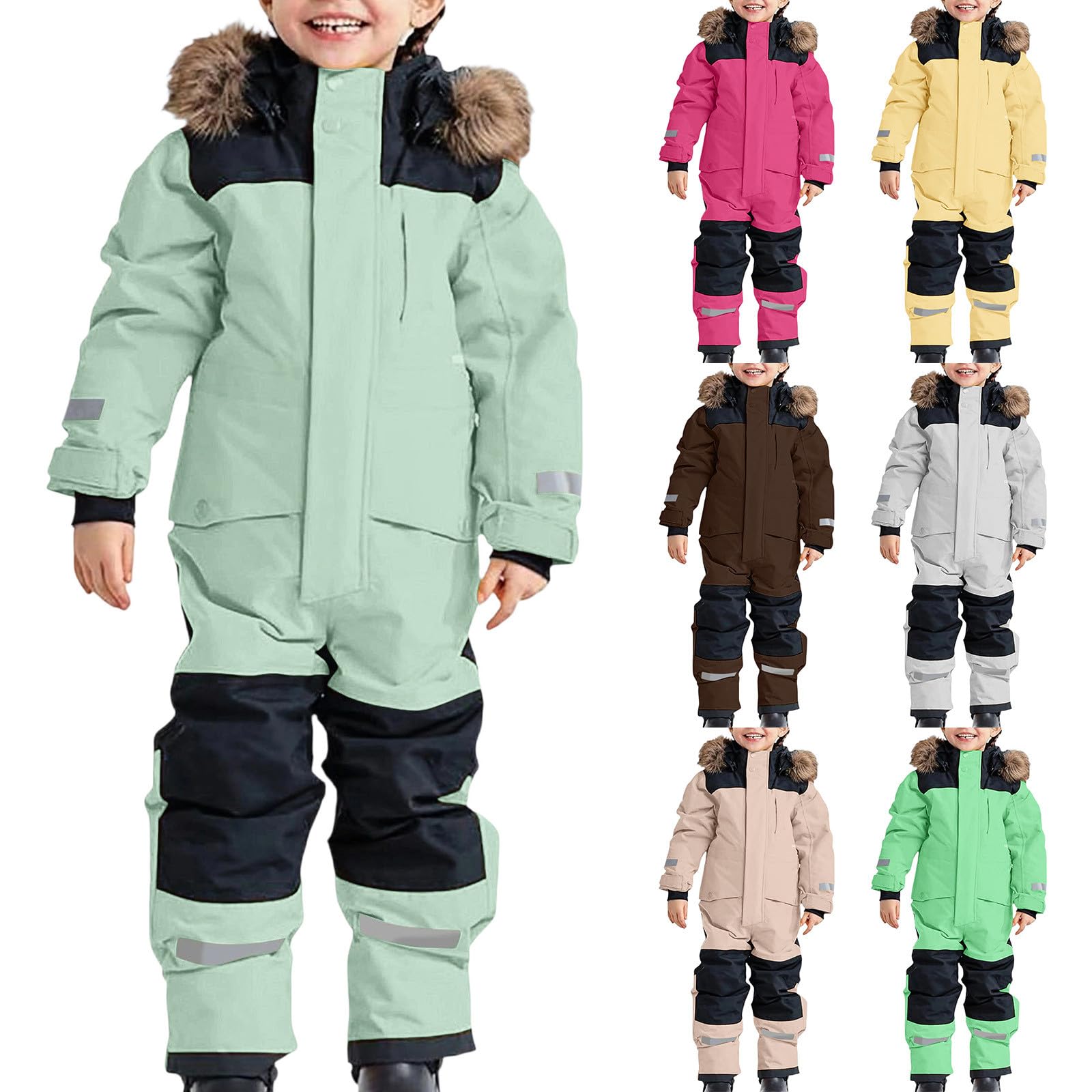 AACH Kinder Schneeanzug Winter Verdickt Skioverall Outdoor Warmes Skianzüge