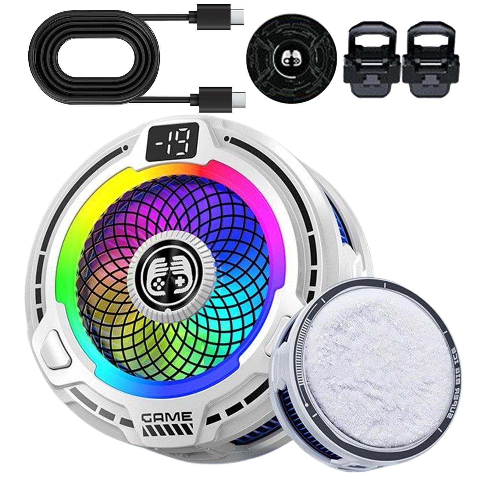 Dissipatore Magnetico Per Telefono | Dissipatore Magnetico 30W per Smartphone - Raffreddamento Portatile Regolazione Velocità per Smartphone Tablet Esterno Live Streaming Caldo Estivo
