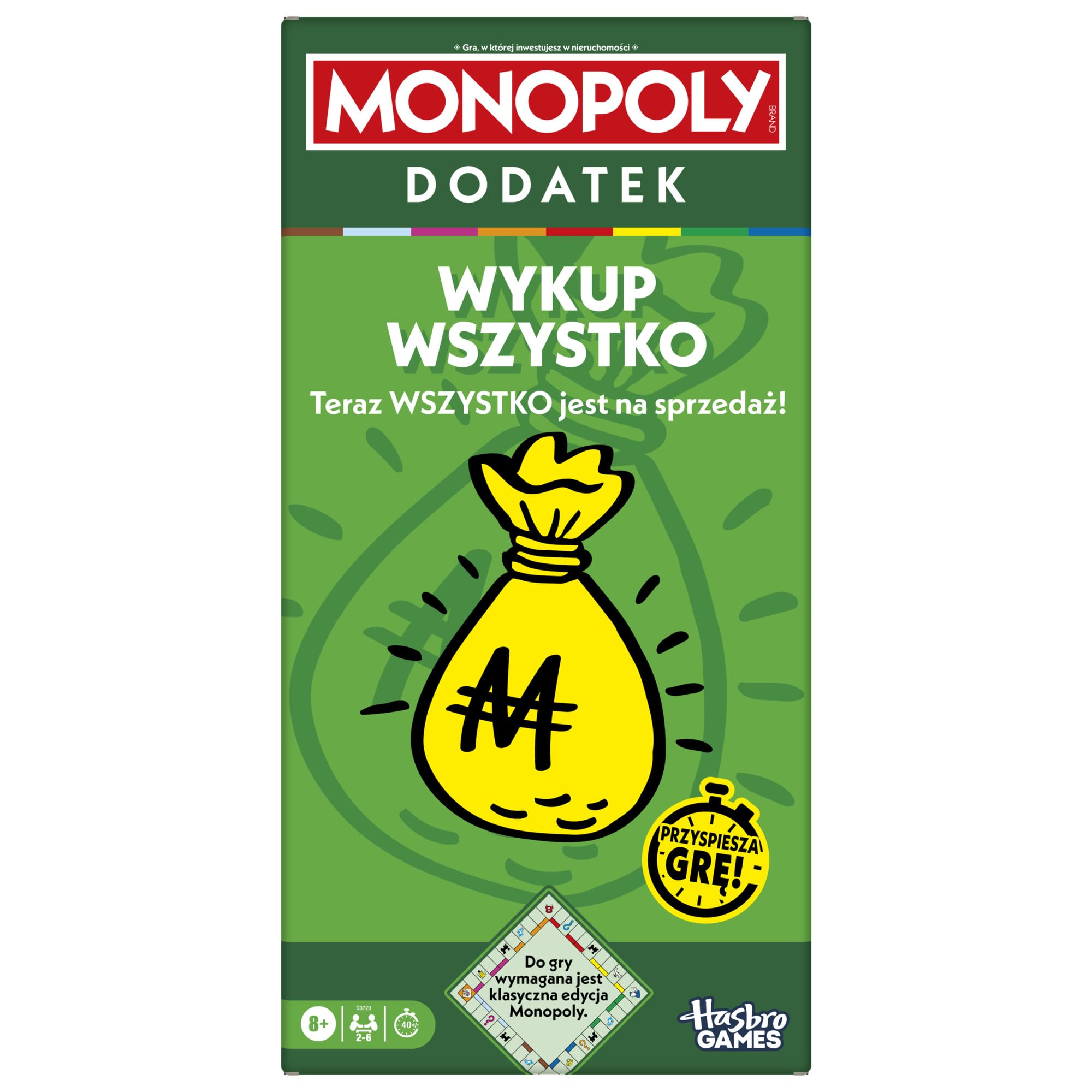 DODATEK Monopoly Kup Wszystko (do gry wymagana jest klasyczna gra planszowa Monopoly), wersja polska