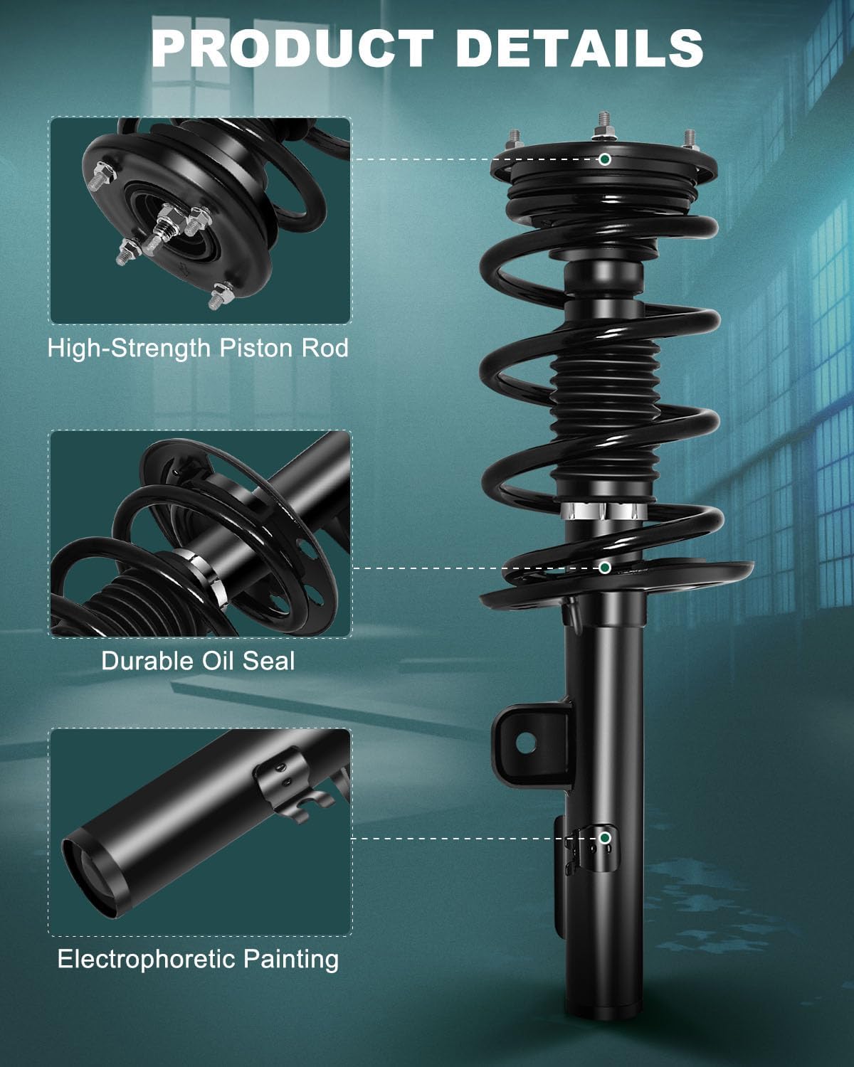 AUTOMUTO Strut Spring Assembly Front Pair struts and Shock Absorber AWD for Ford Taurus 2010-2011 replacement for 272532 272533