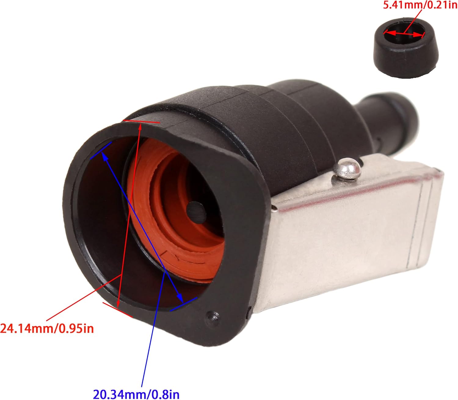 SouthMarine Boat Motor 65750-94404 Fuel Line Hose Connector for Suzuki Outboard Engine DT4-DT140, 5/16’’(8mm), fit Sierra 18-80418, Internal ID:13mm, Engine Side Female Connector