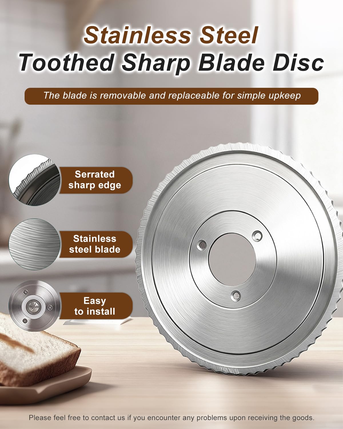 Brotschneidemaschine Manuell mit Handkurbel, 0-15mm Einstellbare Scheibendicke mit Skalenlinien, Scharfe Edelstahlklinge & Klappbarer Holzsockel, Kompakt für selbstgemachtes Brot & Sauerteigbro