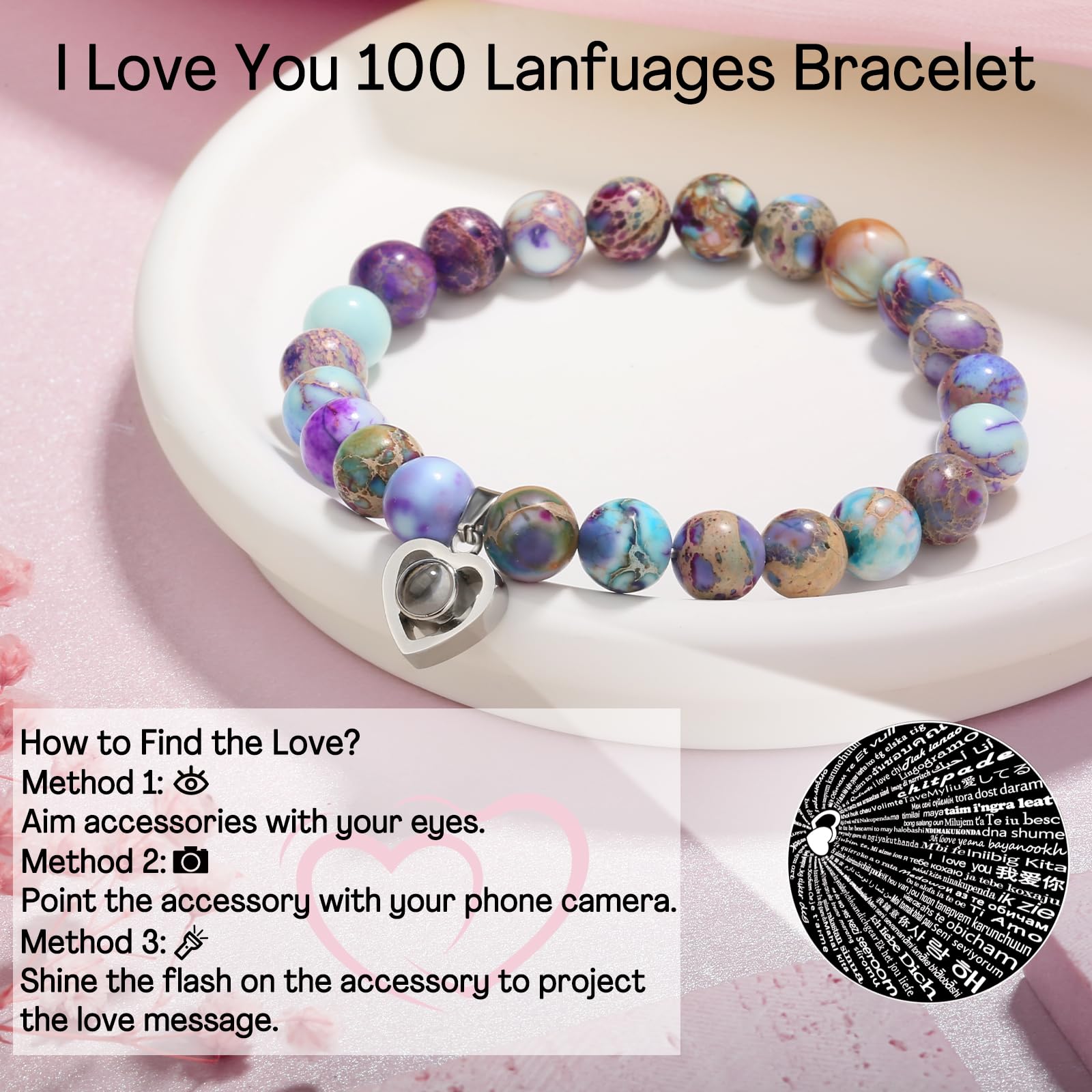 Natural Stone Bracelet for Girls Women, Mothers Day Gifts for Mom/Bonus Mom/Mother in Law/New Mom/Nana/Gigi, Birthday Gifts for Daughter/Sister/Best Friend/Wife/Girlfriend